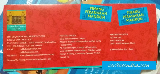 Brosur Peranakan Mansion